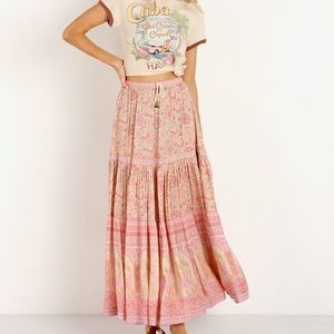 Spell Poinciana maxi skirt
